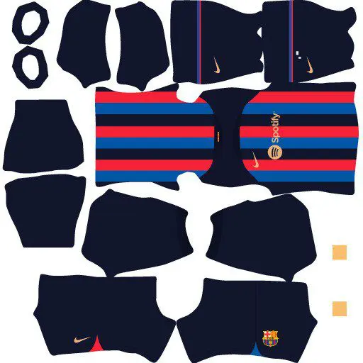 kits fc barcelona temporada 2022 2023 dls2023 uniforme titular - One Gamer