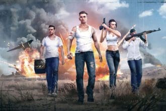 Jogadores de Free Fire em um grupo, prontos para a batalha no jogo Garena.