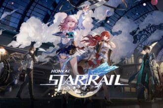 Personagens do jogo Honkai: Star Rail em ação, com gráficos vibrantes e dinâmicos.