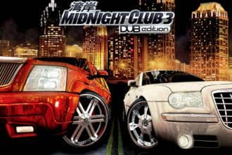 Imagem do jogo Midnight Club 3: DUB Edition, destacando corridas emocionantes e personalizações.