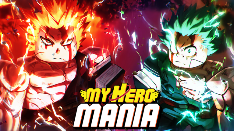 Jogos inspirados em heróis em My Hero Mania no Roblox.