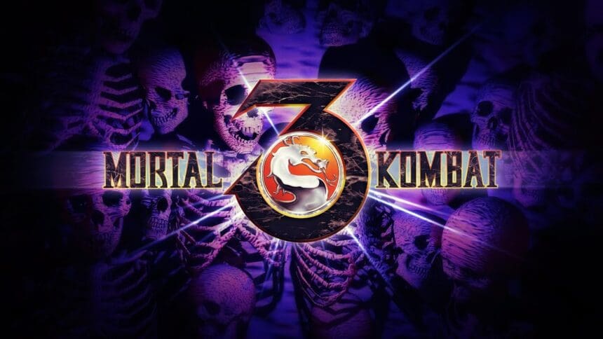 Personagens icônicos do Ultimate Mortal Kombat 3 em ação em um jogo clássico.