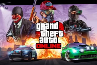Aventura intensa em GTA V Online com missões emocionantes e mundo aberto.