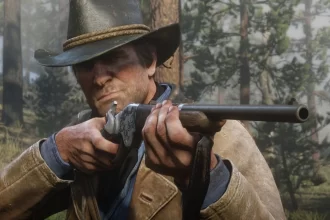 Arthur Morgan em Red Dead Redemption 2, um épico jogo de faroeste da Rockstar Games.