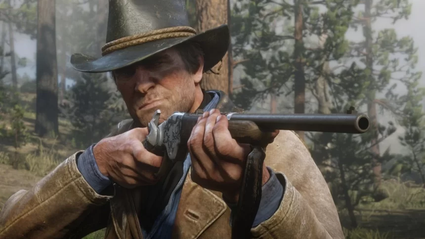 Arthur Morgan em Red Dead Redemption 2, um épico jogo de faroeste da Rockstar Games.