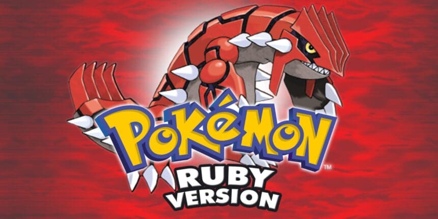 Imagem do jogo Pokémon Ruby para GBA, desenvolvido pela Game Freak.