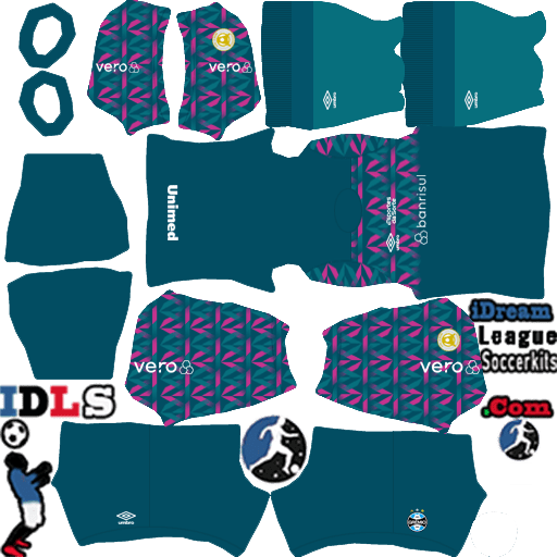 DLS 2025: Kits do Grêmio Dream League Soccer (Uniformes & Logos)