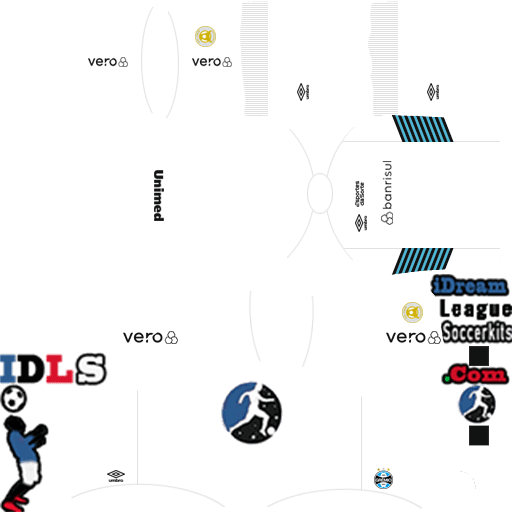 DLS 2025: Kits do Grêmio Dream League Soccer (Uniformes & Logos)