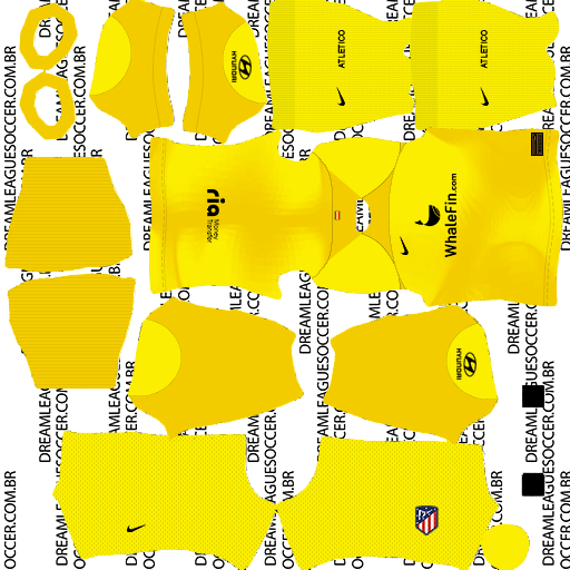 kit atletico madrid kits 2022 2023 22 23 dls22 gk home uniforme goleiro casa - One Gamer
