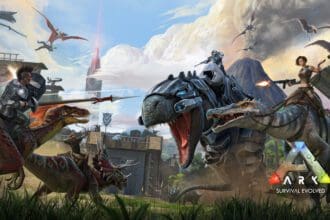 ARK: Survival Evolved, um jogo de sobrevivência com dinossauros e aventuras emocionantes.