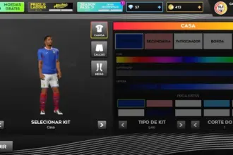 Imagem do uniforme do Franca Soccer, destaque para o kit oficial da equipe.