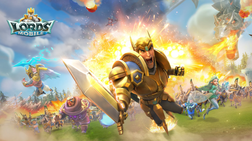 Imagem de Lords Mobile, um popular jogo de estratégia para dispositivos móveis.