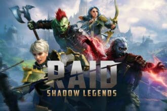Imagem do jogo RAID Shadow Legends, um RPG estratégico de coleção de heróis épicos.