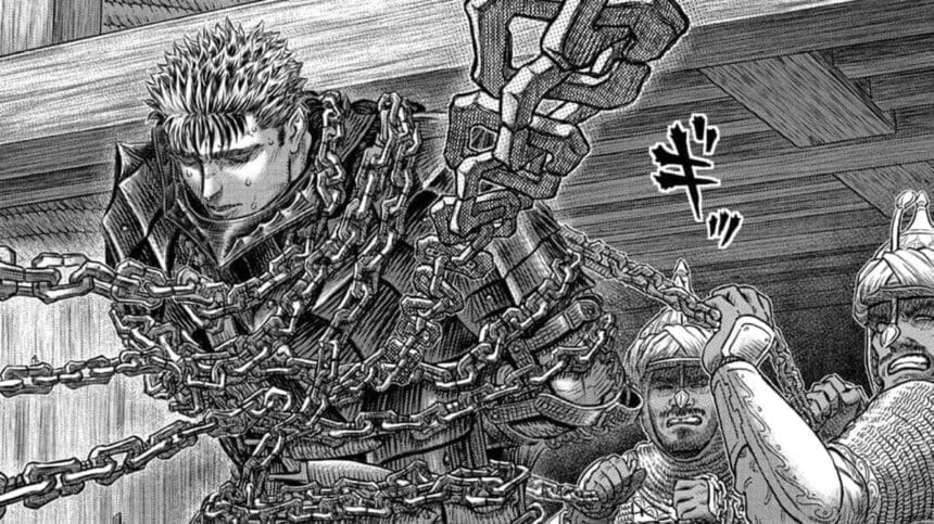 Berserk Capítulo 376: A trama épica de Guts e seus desafios sombrios.