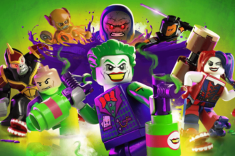 Personagens da Lego em ação no universo DC Comics.