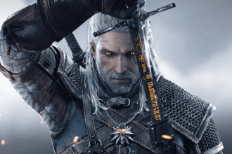 Geralt de Rivia no mundo aberto de The Witcher 3, ação e RPG impressionantes.