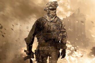 Imagem do jogo Call of Duty com elementos de ação e estratégia.