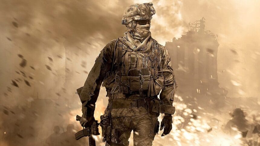 Imagem do jogo Call of Duty com elementos de ação e estratégia.