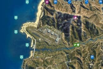 Base militar em GTA 5 Online, oferecendo ação emocionante e aventuras estratégicas.