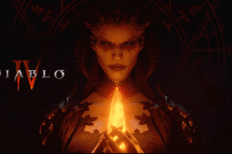 Imagem do jogo Diablo IV da Blizzard Entertainment, mostrando elementos sombrios e épicos.