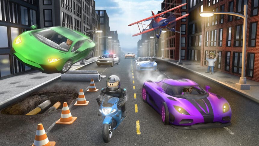 Imagem do jogo Roblox, uma plataforma criativa de jogos e experiências online.