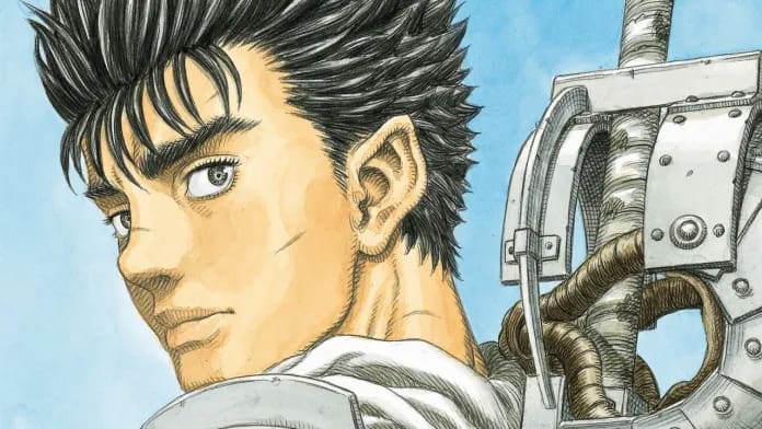 Berserk 377: ilustração impactante da história em quadrinhos de ação e fantasia.