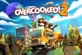 Jogo Overcooked 2 com crossplay, diversão em equipe e culinária caótica.