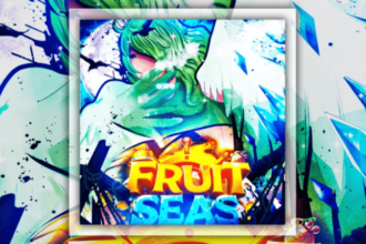 Mundo de frutas e mares divertidos no Roblox.