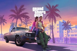 Imagem do jogo GTA 6, da Rockstar Games, apresentando novos personagens e cenários.