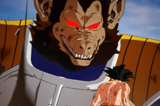 Vegeta em forma Oozaru, a poderosa transformação do Saiyajin em Dragon Ball.