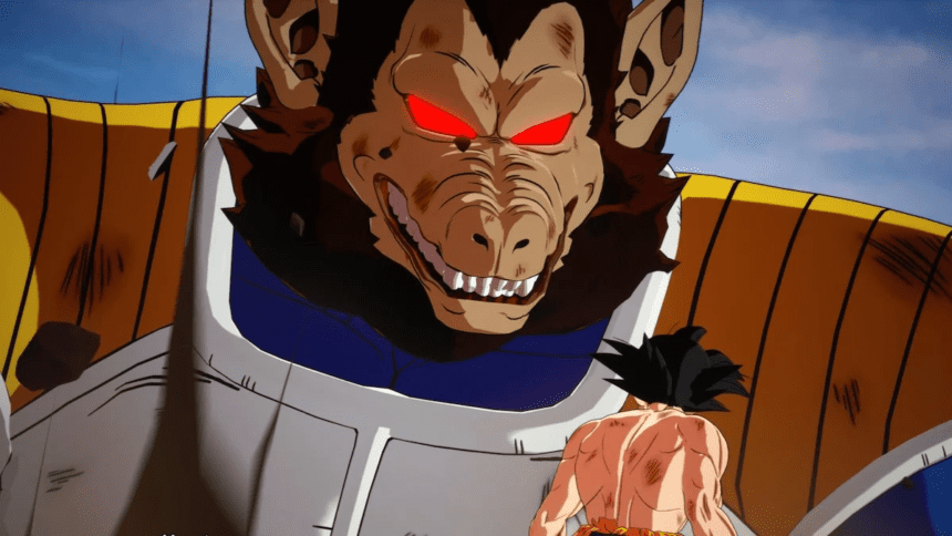 Vegeta em forma Oozaru, a poderosa transformação do Saiyajin em Dragon Ball.