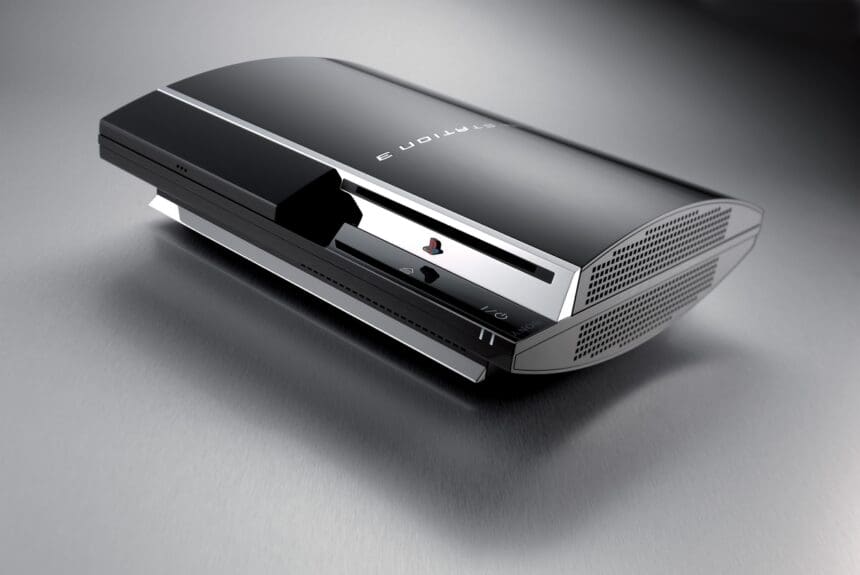 Console PlayStation 3 da Sony, um ícone dos jogos eletrônicos na era moderna.
