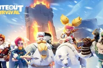 Sobrevivência em um ambiente de neve intensa no jogo Whiteout Survival.