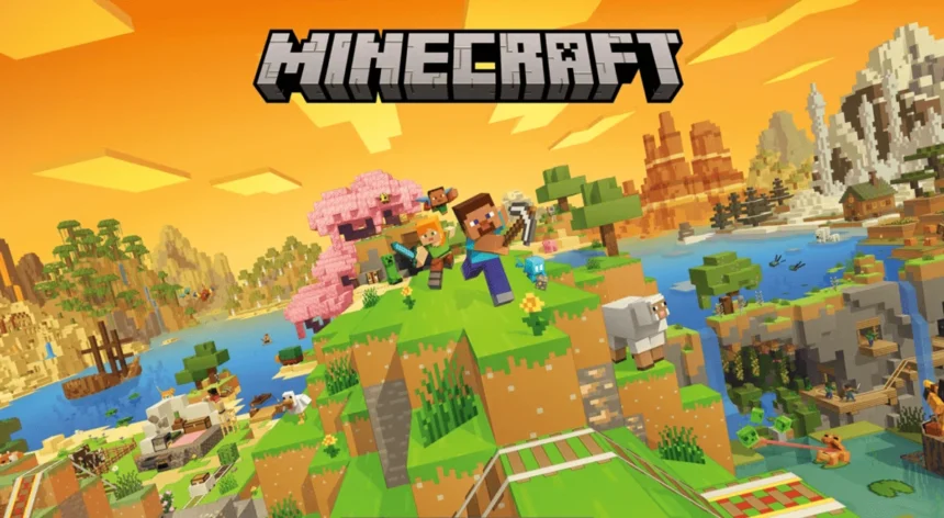 Imagem de jogadores se divertindo em Minecraft. Quantas pessoas jogam Minecraft atualmente?