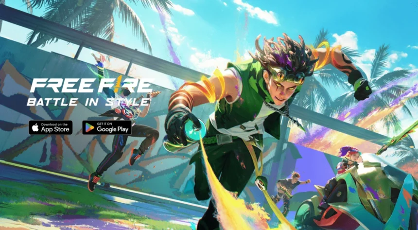 Jogadores de Free Fire se divertindo em uma intensa partida online.