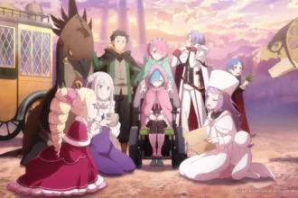 Pôster de Re:ZERO - Aguardando a temporada 4 e sua data de lançamento.