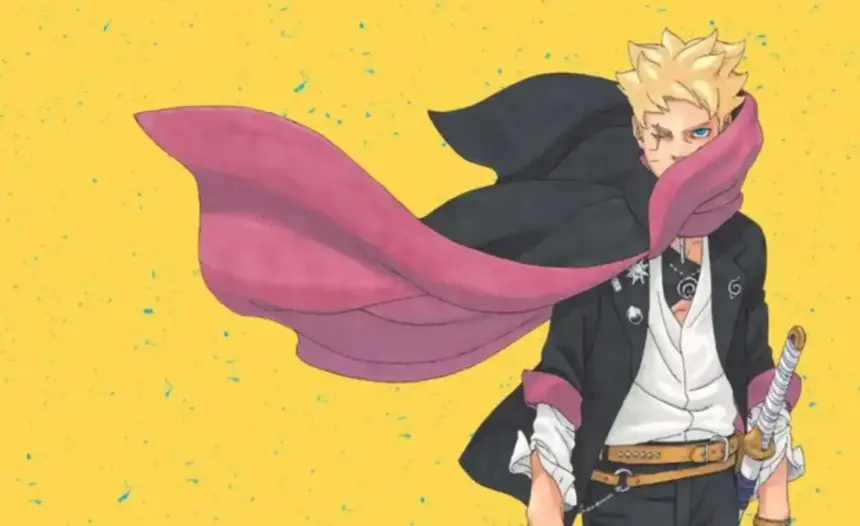Capa do capítulo Boruto: Dois Vórtices Azuis, arte de Masashi Kishimoto.