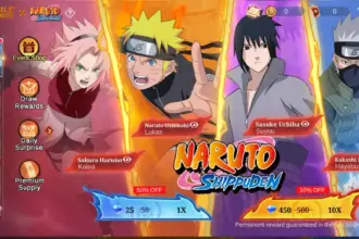 Parceria entre Mobile Legends e Naruto com personagens icônicos.