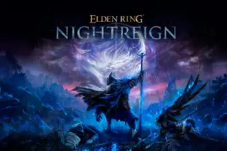 Crossplay de Elden Ring Nightreign com créditos da FromSoftware.