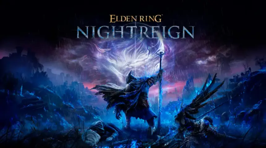 Crossplay de Elden Ring Nightreign com créditos da FromSoftware.