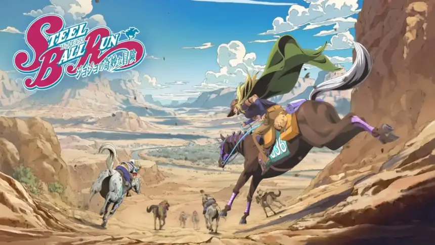 Lançamento do anime JoJos Bizarre Adventure Steel Ball Run.