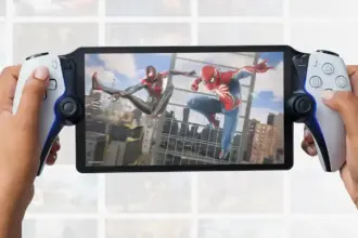 Console portátil Sony com potência equivalente ao PS5 em design compacto.