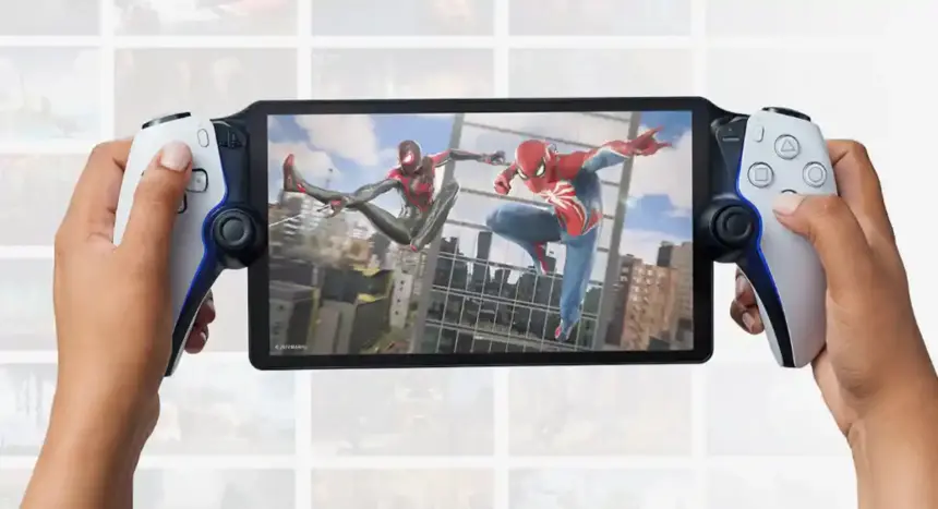 Console portátil Sony com potência equivalente ao PS5 em design compacto.