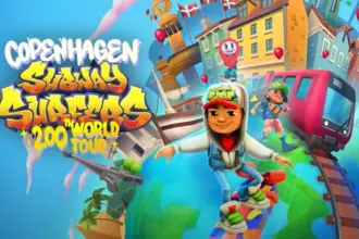 Tour Subway Surfers: Jogo de corrida infinita com personagens e cenários urbanos vibrantes.