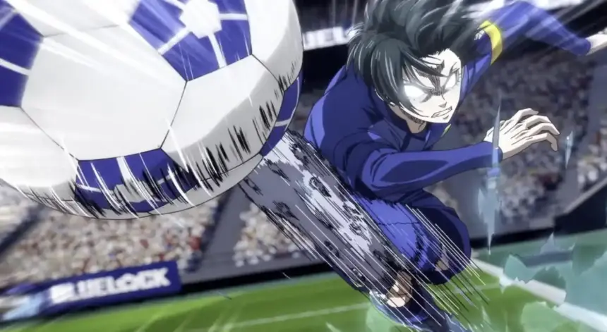Lançamento do capítulo 306 de Blue Lock com créditos da Crunchyroll.