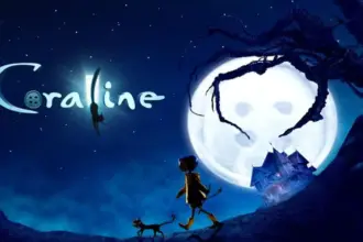 Filme Coraline disponível para assistir online, créditos de Neil Gaiman, fantasia e aventura.