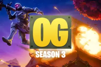 Skin clássico de Fortnite OG removido, créditos à Epic Games.