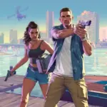 Capa do GTA 6 com arte oficial da Rockstar Games.