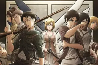 Cronologia completa de Attack on Titan com créditos de Hajime Isayama.