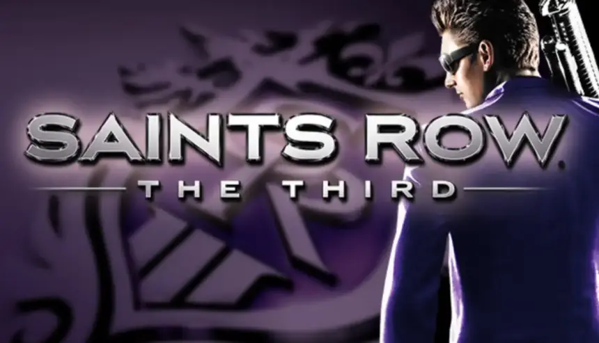 Código de truques de Saints Row 3 com créditos da THQ.